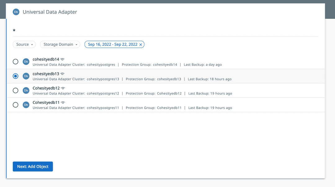 Cohesity Recover Protection Group